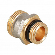 Ниппель 1/2" х 3/4" НР/ЕК для коллекторного блока, под расходомер, латунь-никель VALTEC (VTr.580.NEI
