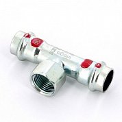 Тройник пресс-В 18x1/2"x18 оцинкованная сталь Prestabo VIEGA Диаметр - 18 мм.