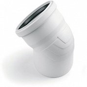 Отвод канализационный 45° RAUPIANO PLUS d=50 мм белый