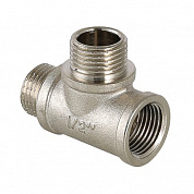 Тройник резьбовой ВН 1/2" переходной латунь-никель VALTEC (VTr.133.N.0004)